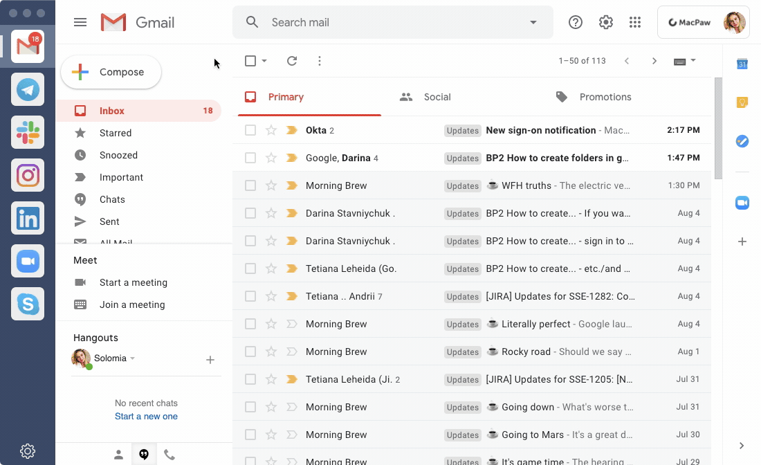 create new folder in gmail on mac