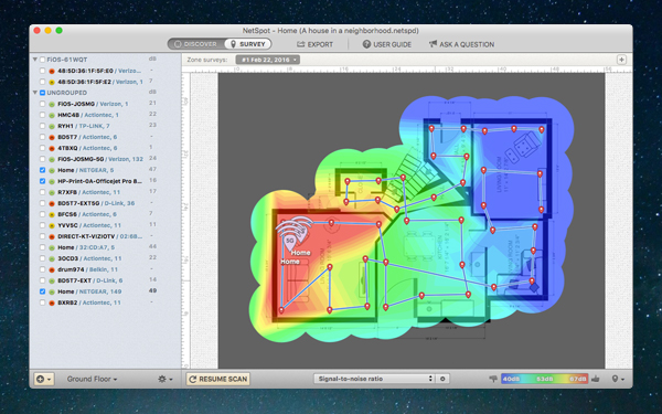 wifi explorer allows you to identify conflicts with other networks identifies signal overlaps and provides a graph of signal to noise ratio - how to speed up fortnite download on mac