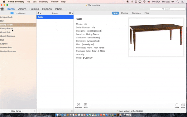 home inventory software macintosh