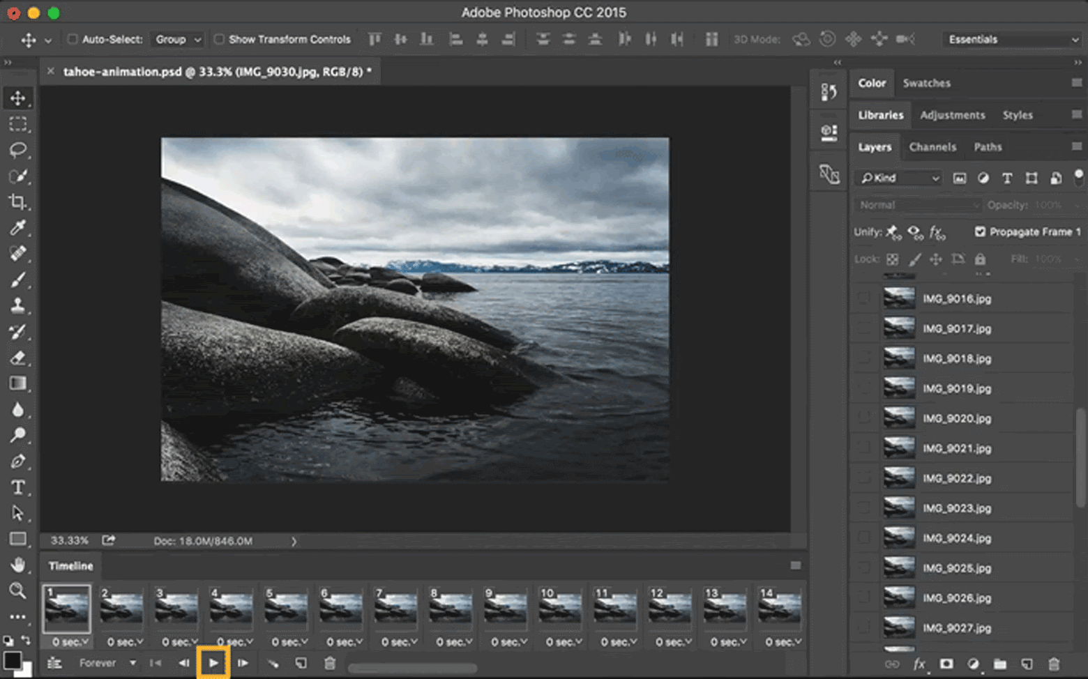 Transformação de imagens em GIF no Adobe Photoshop