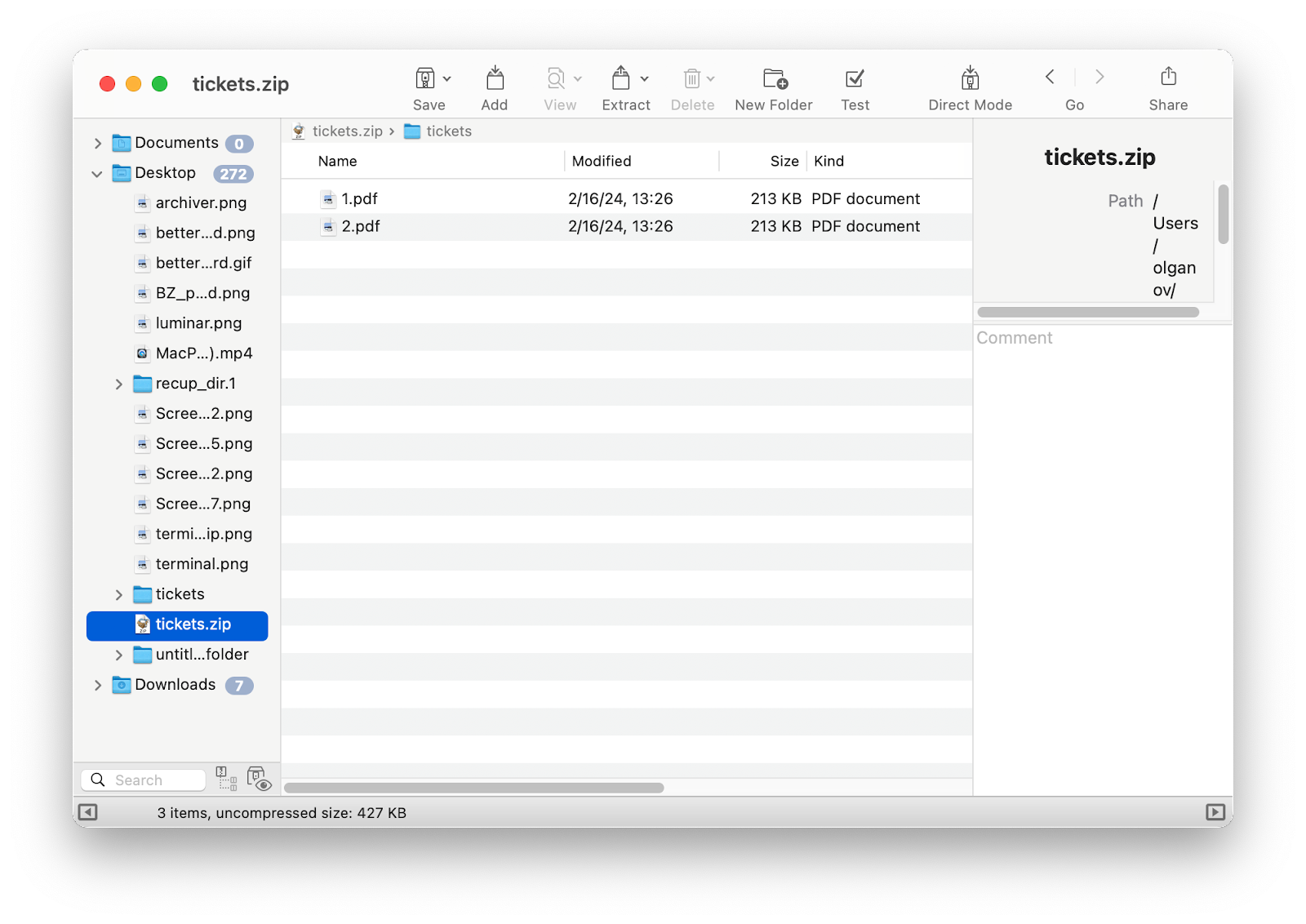 Editando arquivos no BetterZip sem descompactar