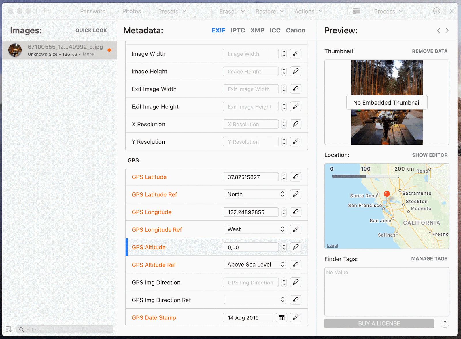 edit date metadata on darktable