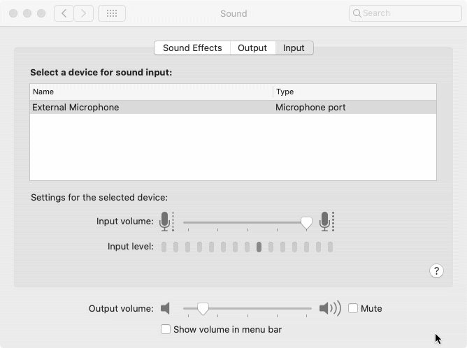 check mic Mac audio