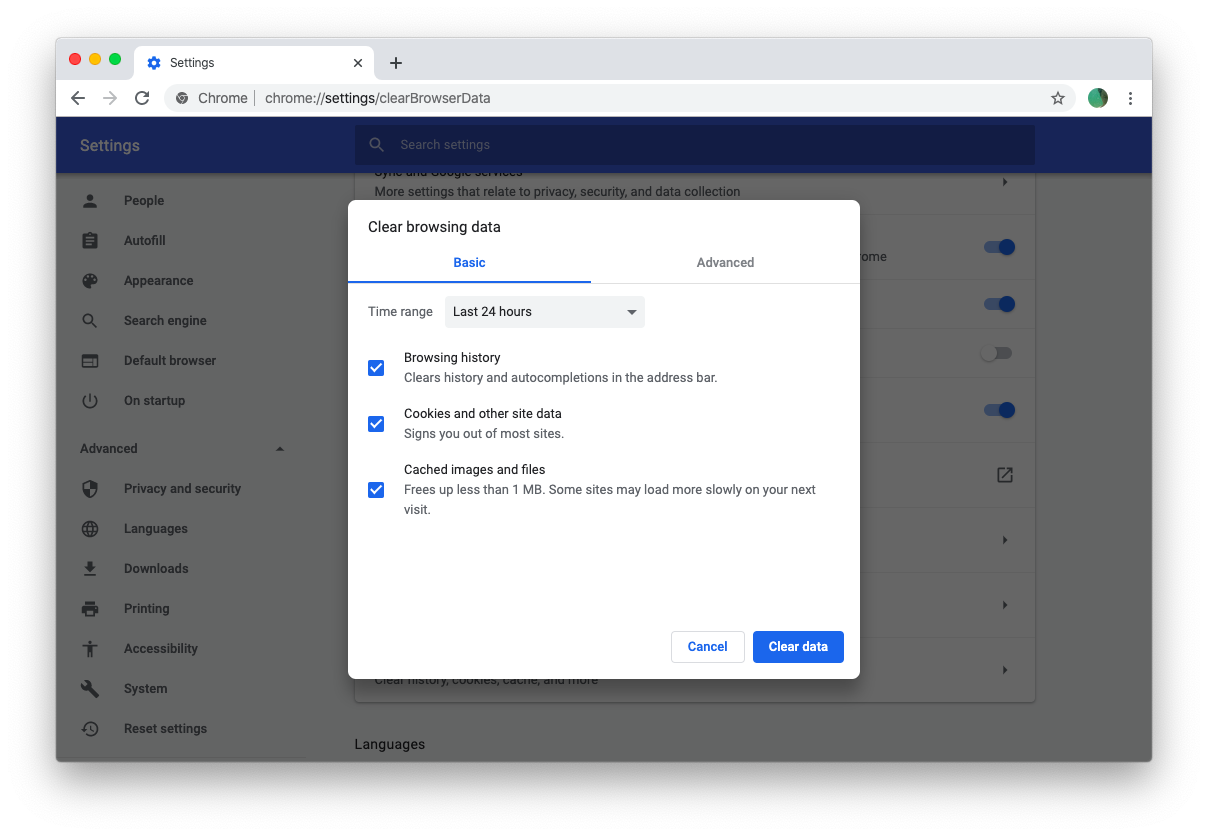 enable cookies in google chrome for mac