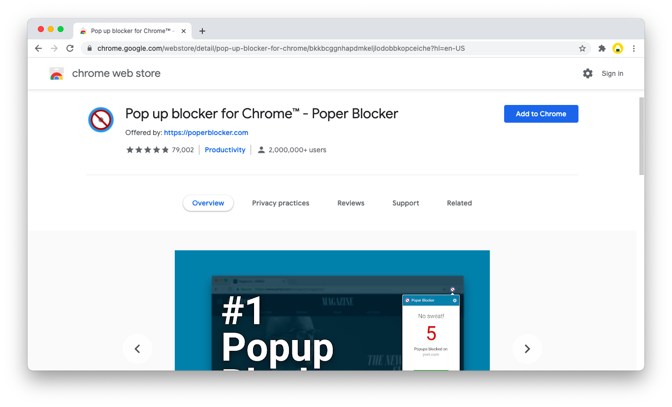 pop up blocker for chrome on mac