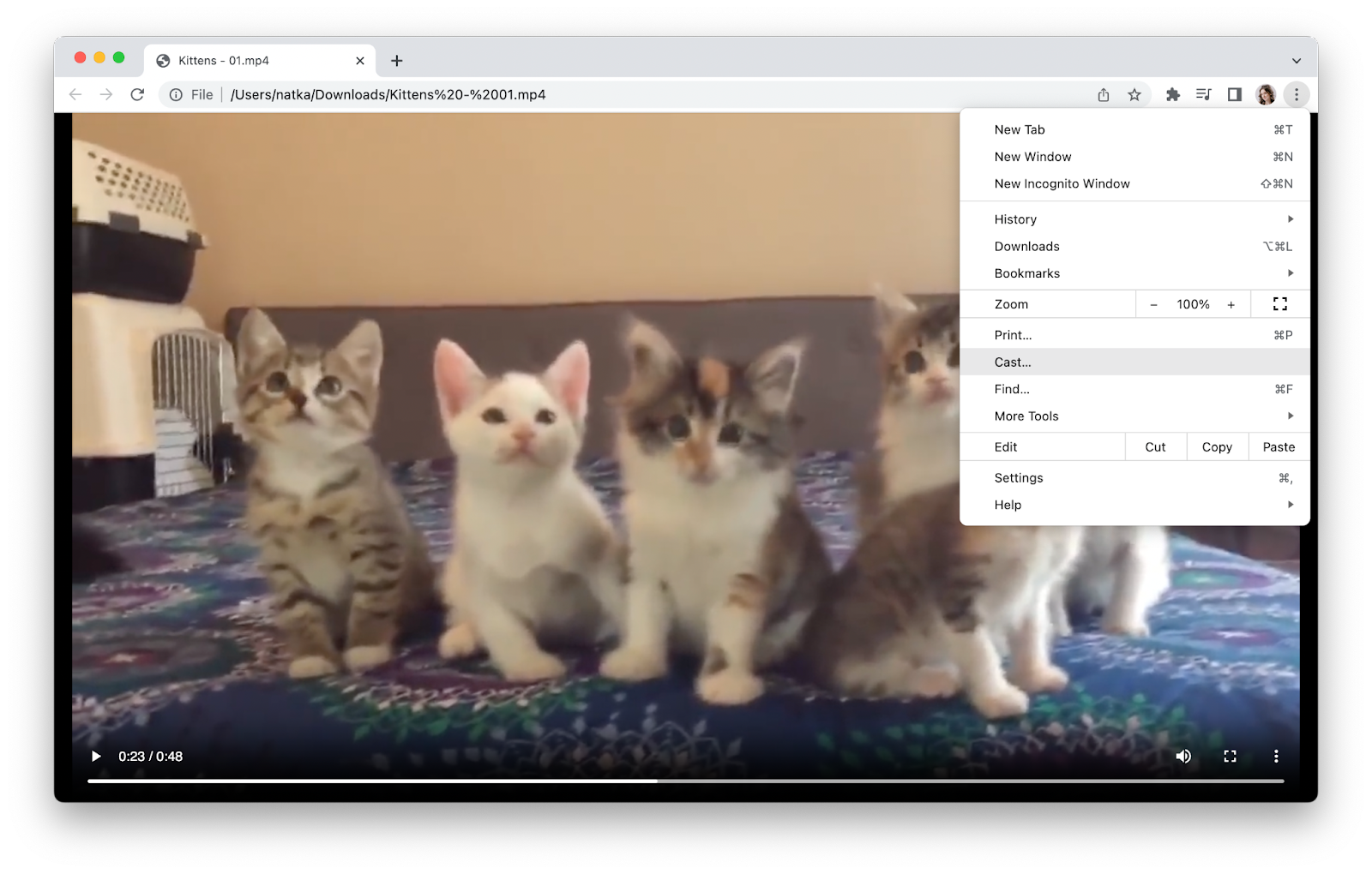 Transmitindo arquivos locais com o Chromecast