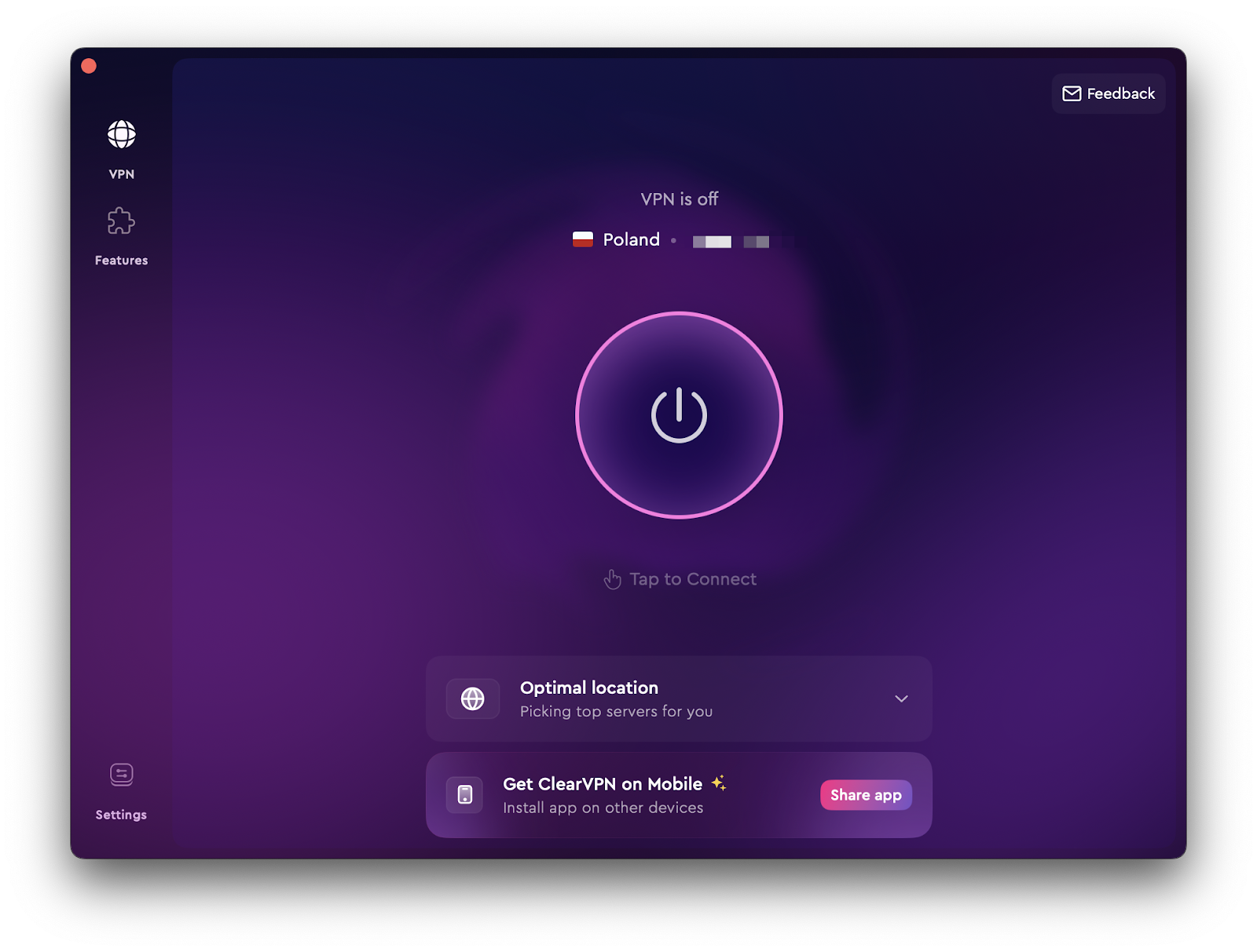 ClearVPN para conexão segura à internet