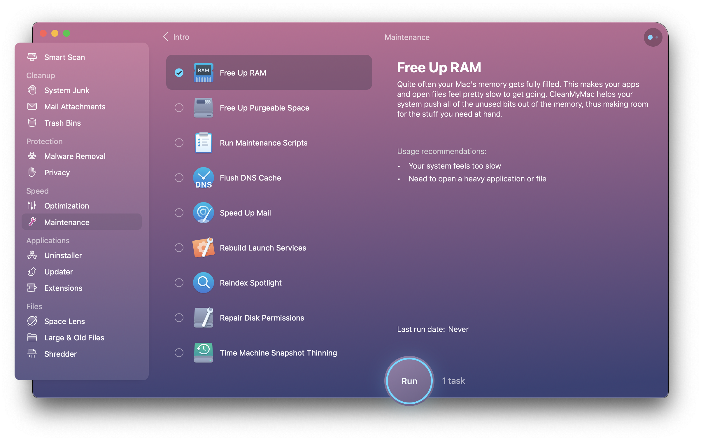 how to free ram on mac