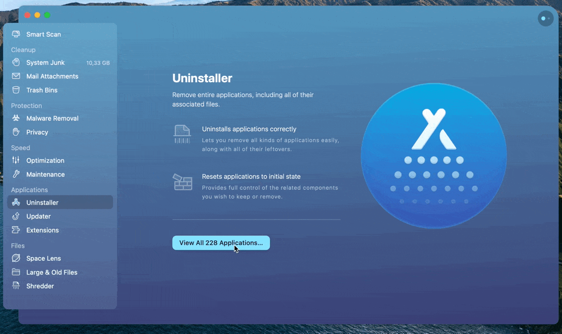 Remove apps with CleanMyMac X
