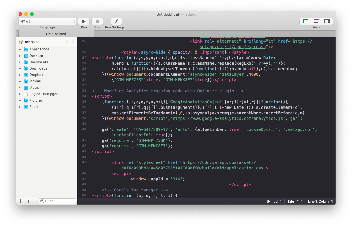 Text editor for mac