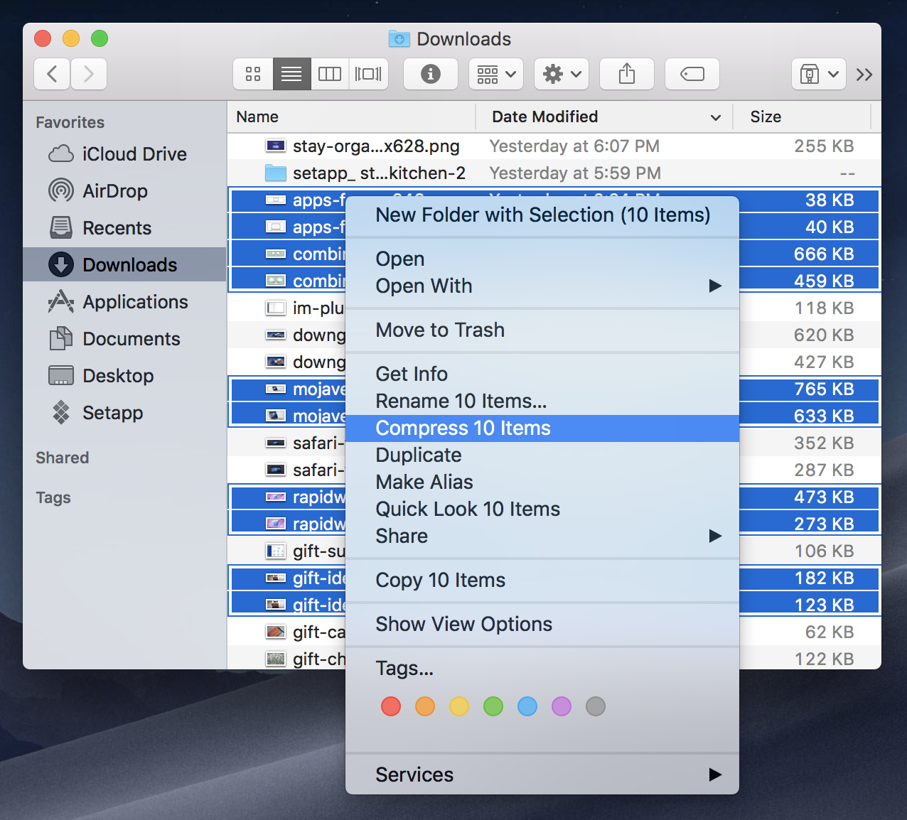 how to uncompress files on mac