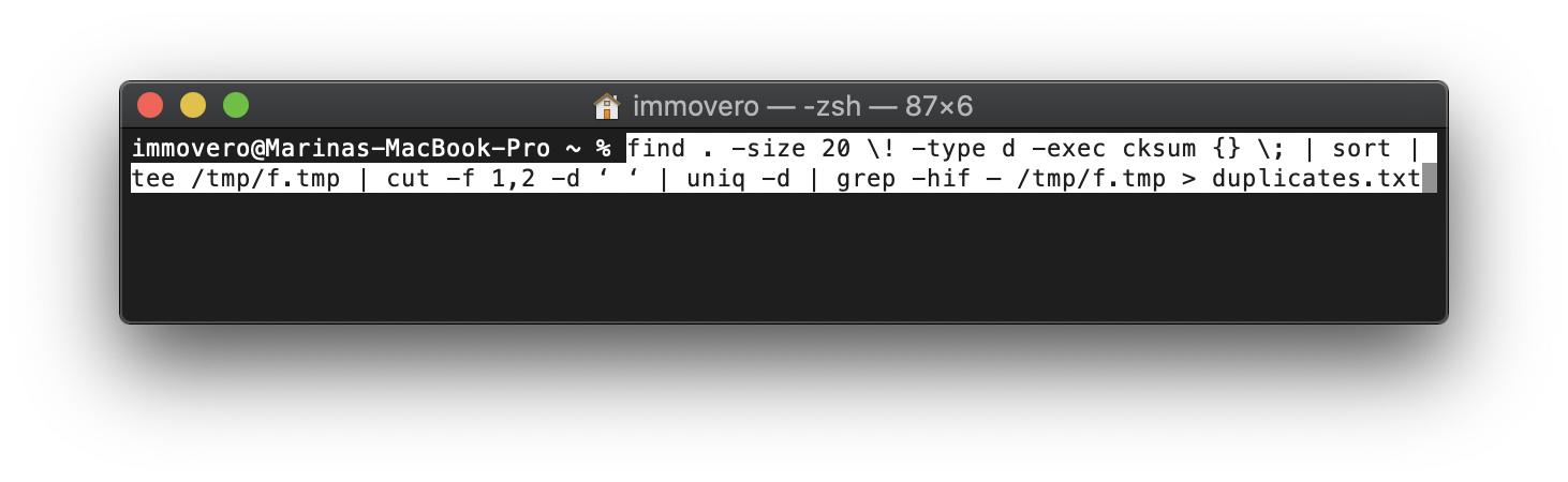 mac program to look for dulicate files