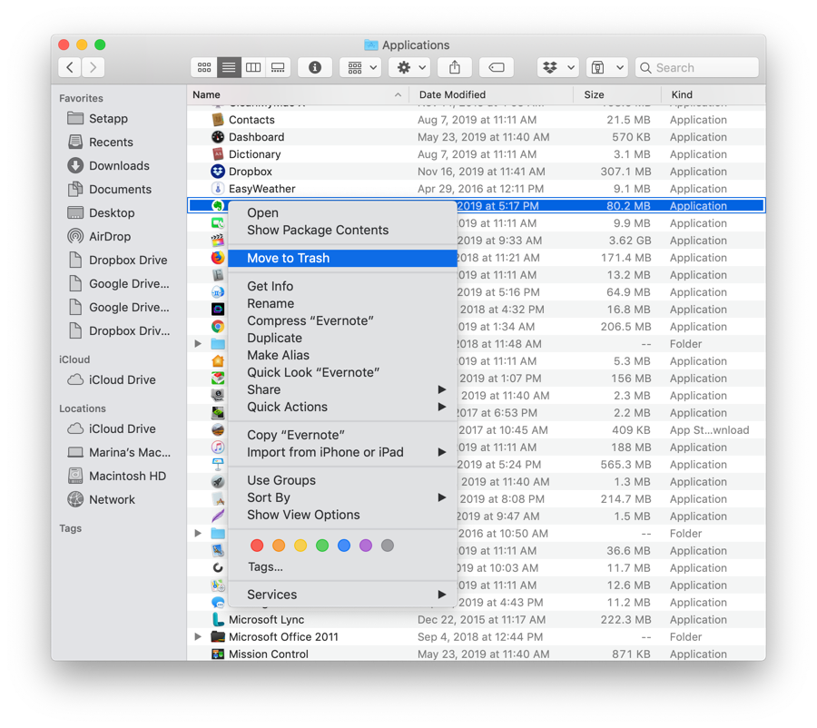 Remove an app from mac desktop