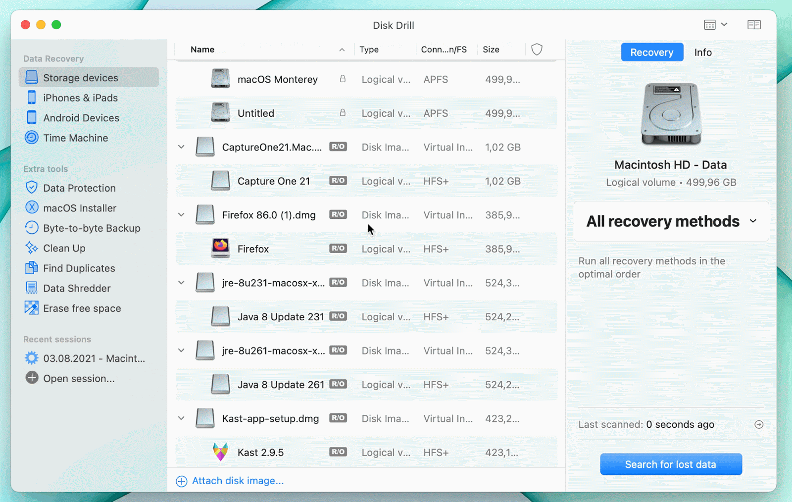 Disk Drill recover files