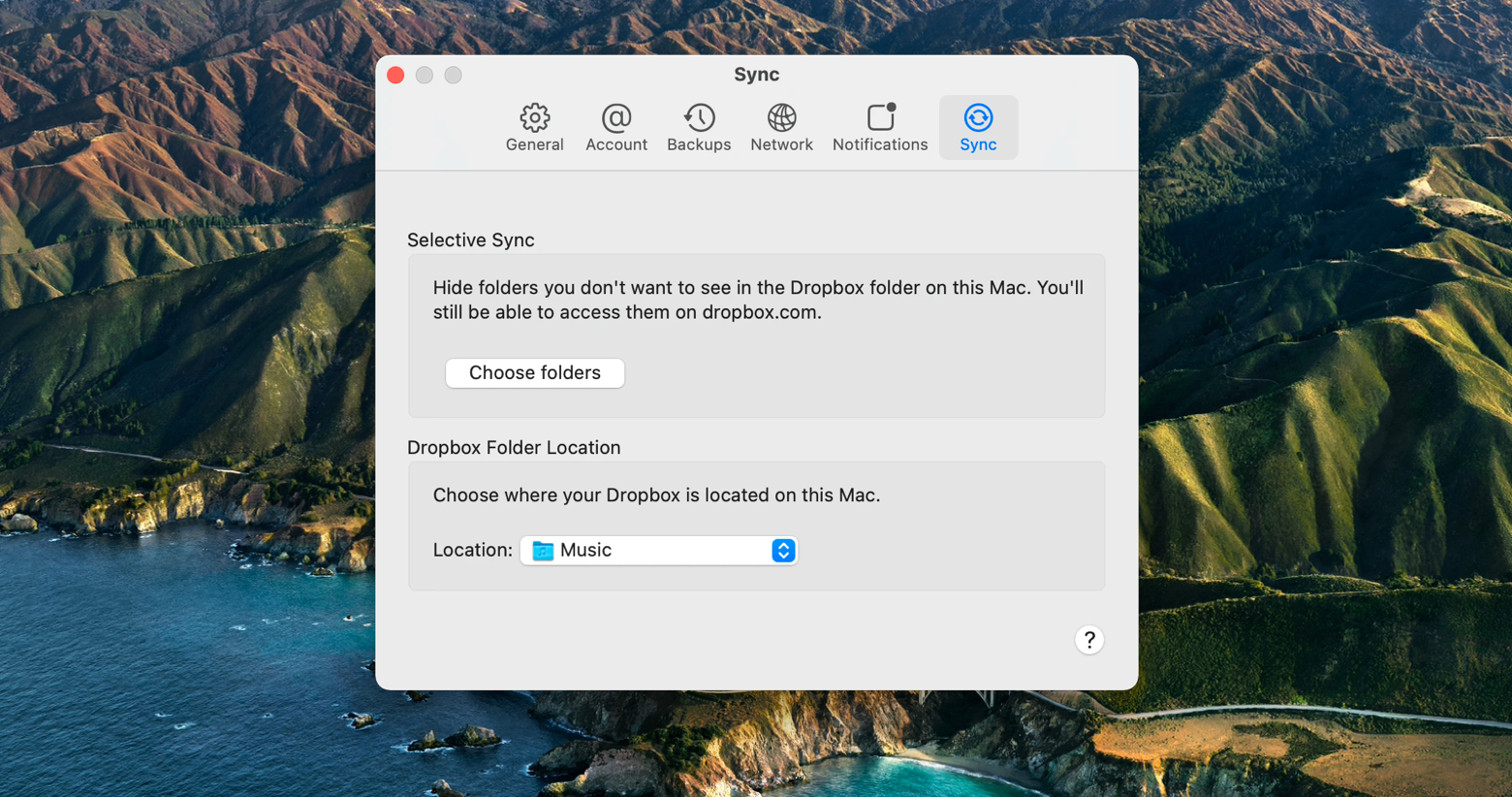 dropbox as backup solution for mac