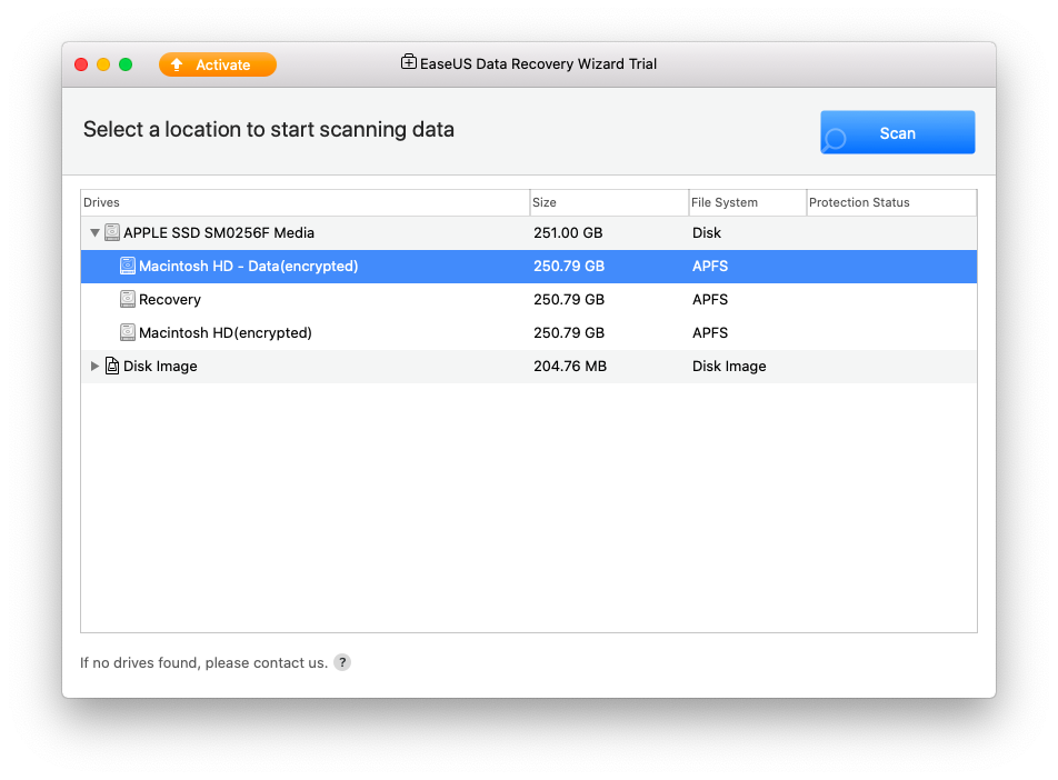تطبيق EaseUS لاستعادة البيانات Mac