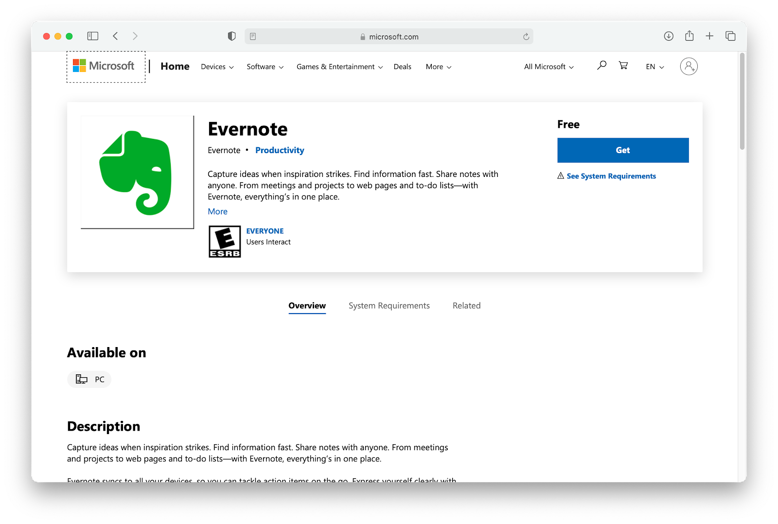 evernote mac download