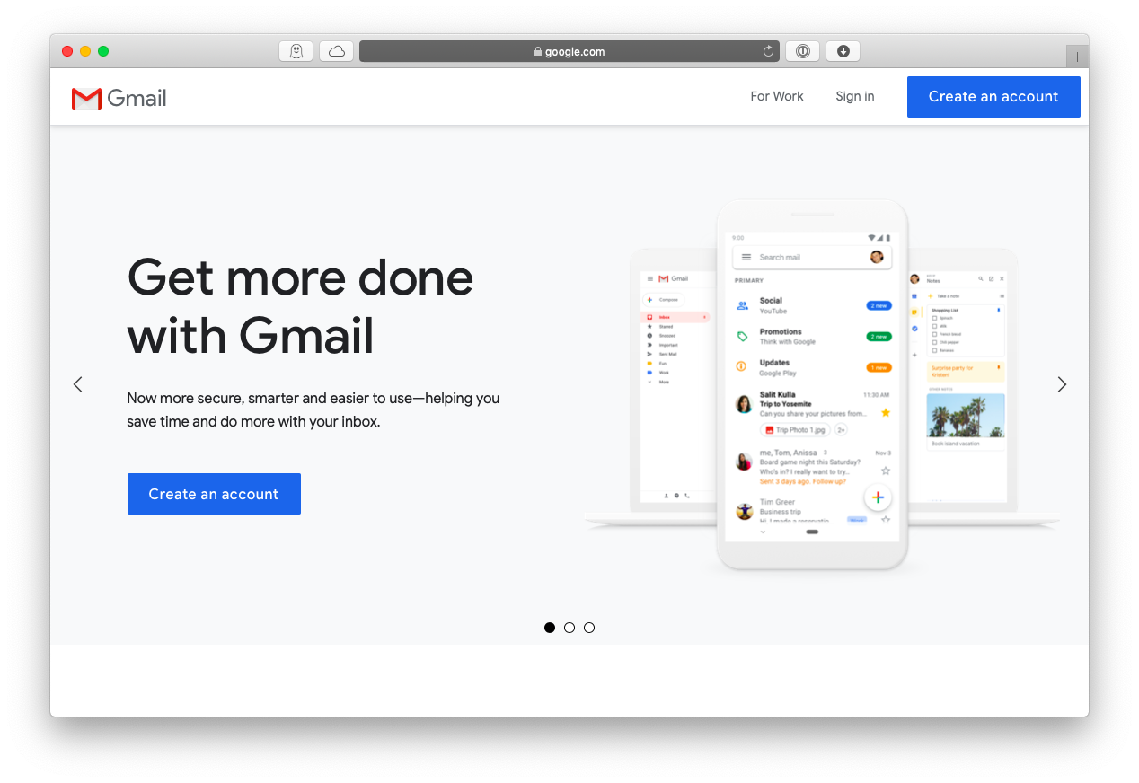 Gmail email to manage business