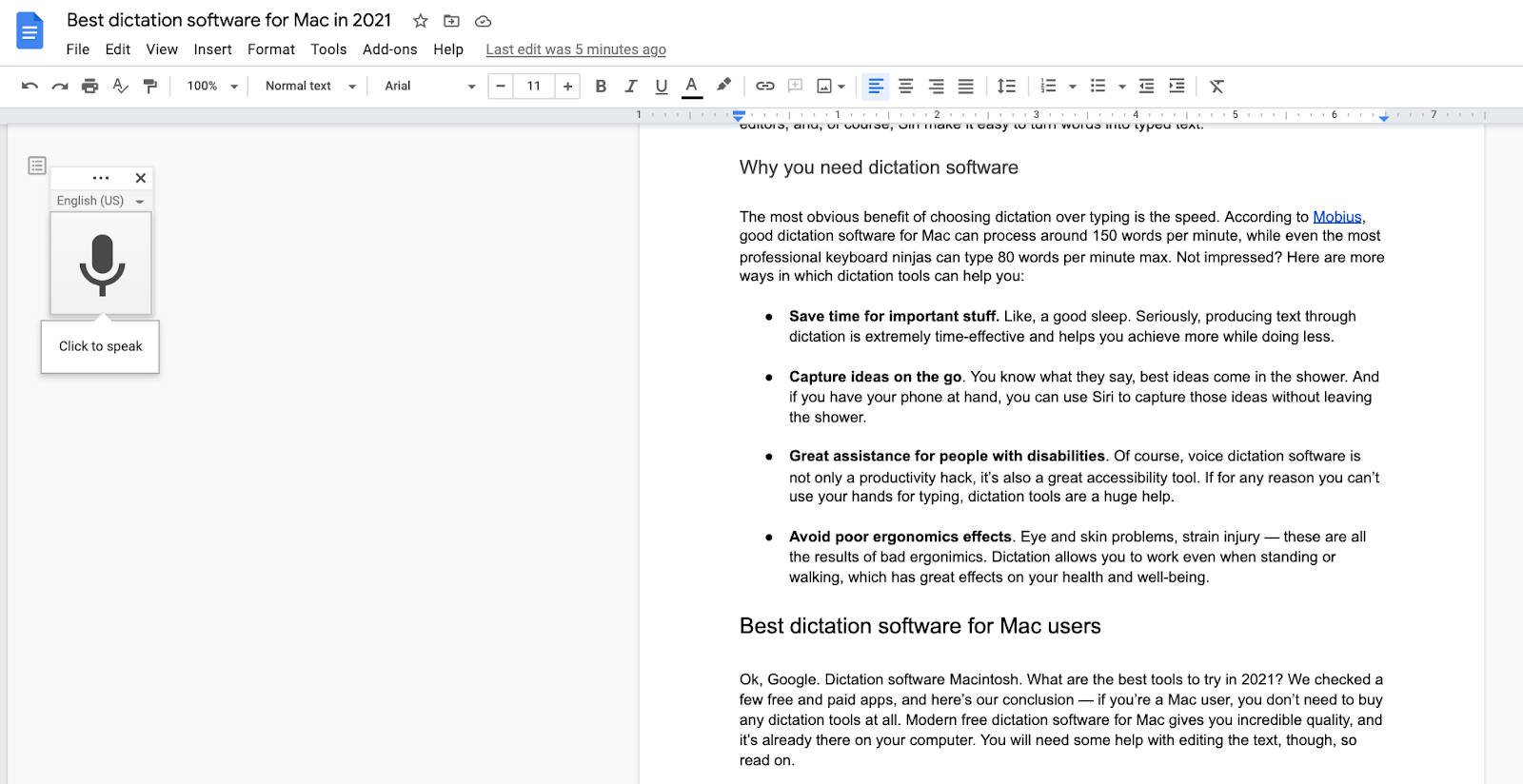 best dictation software for mac 2018