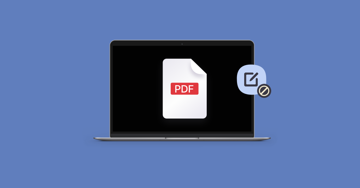 How to make a PDF non editable