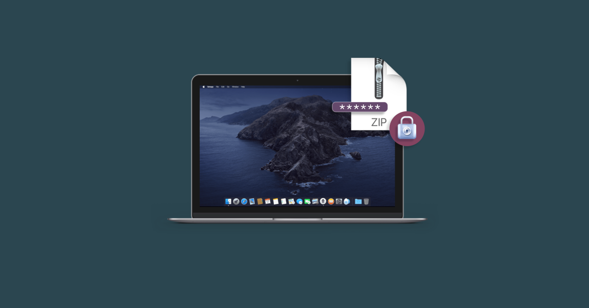 put a password on zip file mac for email