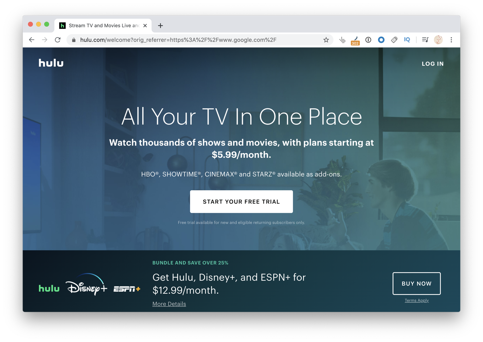 Hulu.com website