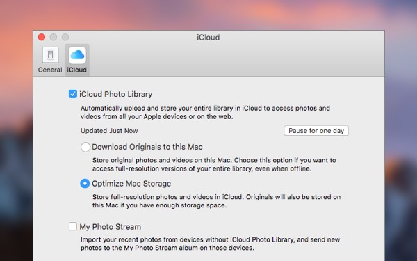 Optimize photo library mac pro