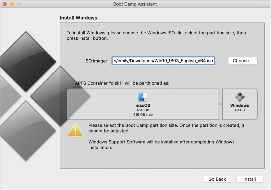 install windows on mac bootcamp
