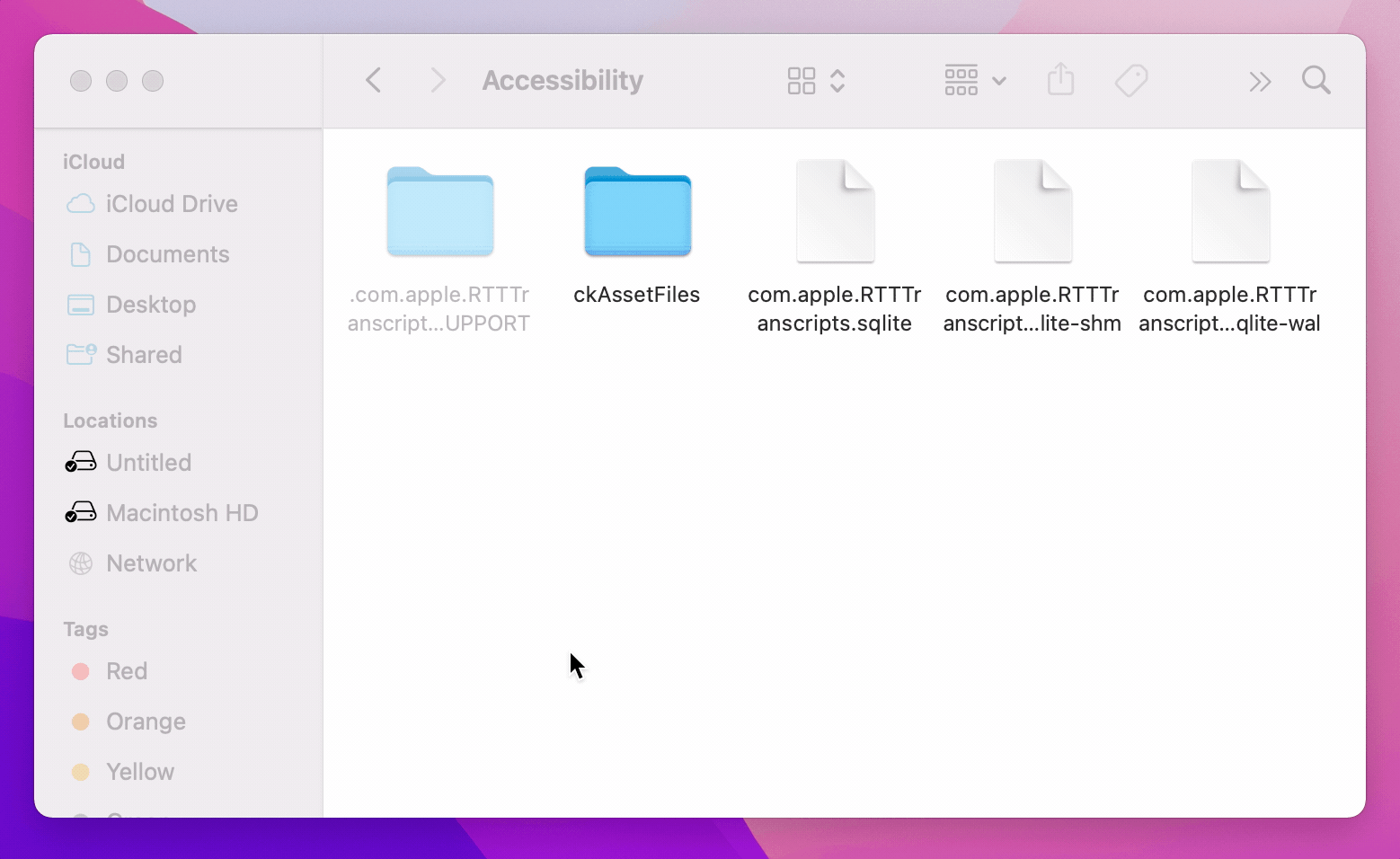 a keyboard shortcut to hide a file or folder