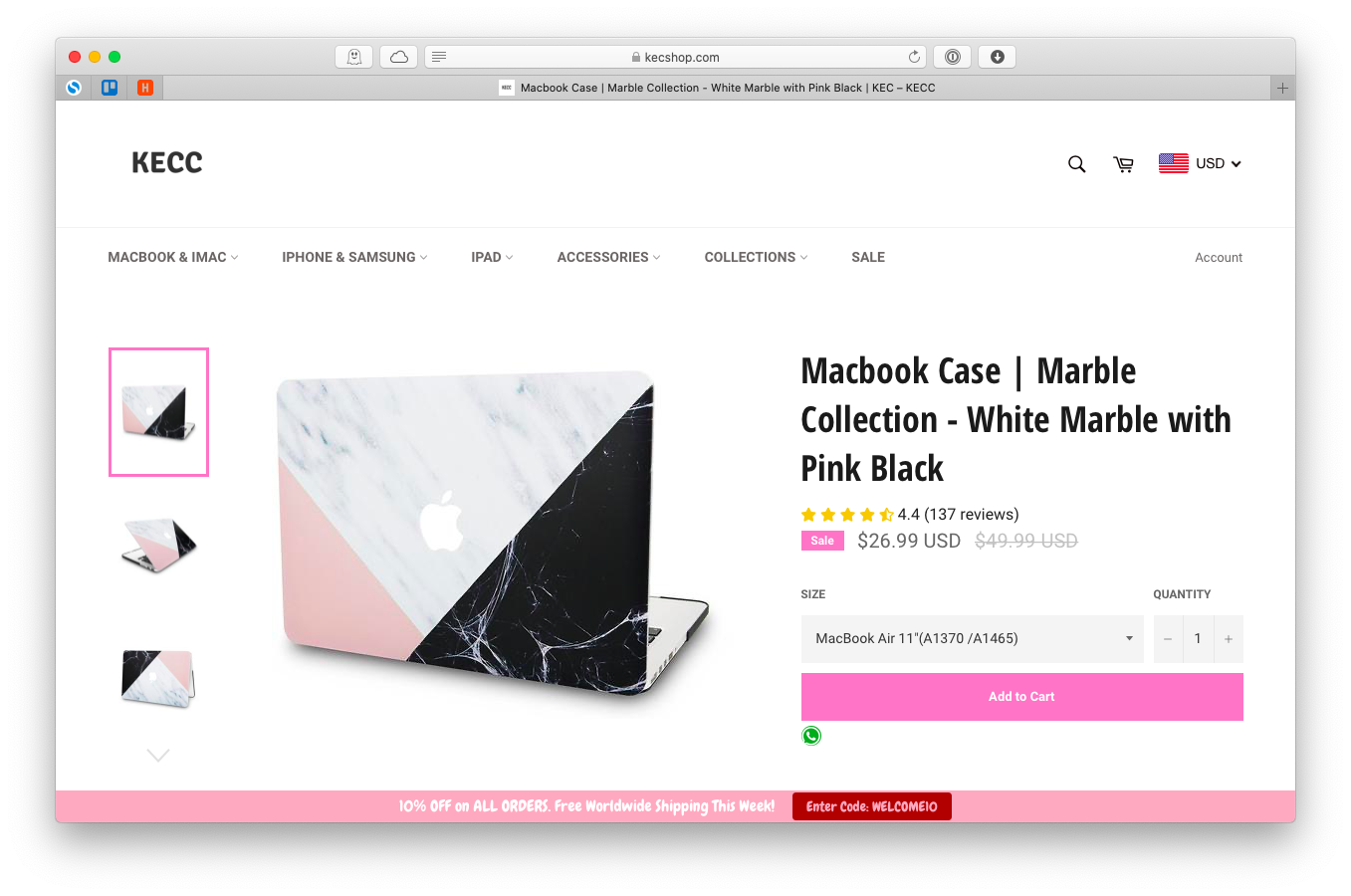 MacBook Marble Case KECC