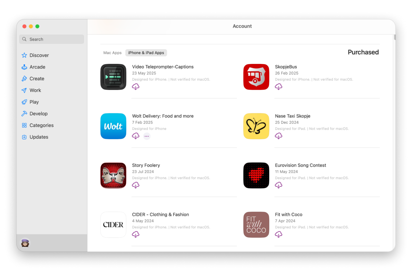 Apple App Store on Mac