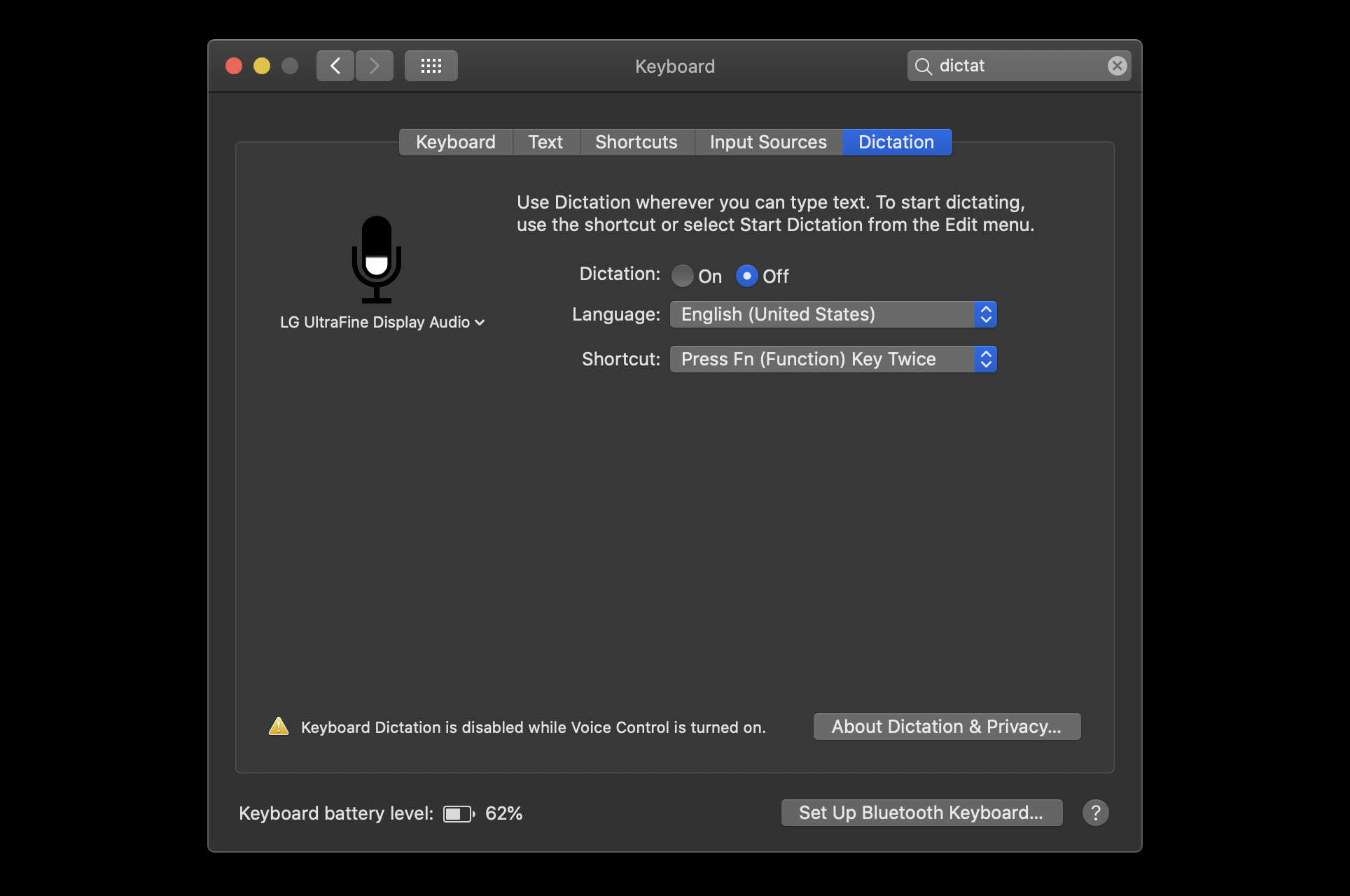 mac enable dictation