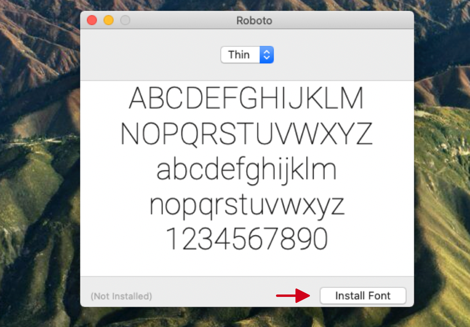 font book for mac
