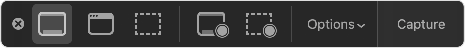 macOS screen capture menu