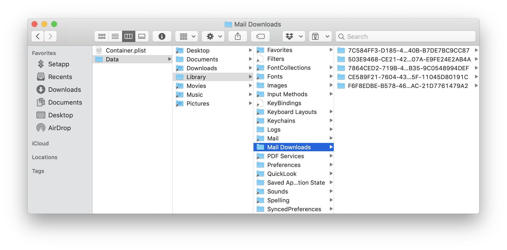 outlook for the mac where are local files stored