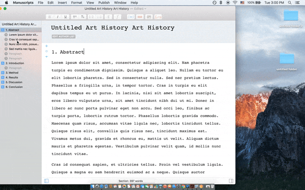 manuscripts for mac review