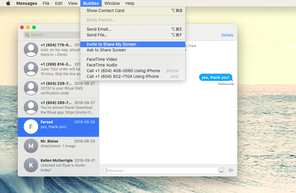 how to set up messages on mac