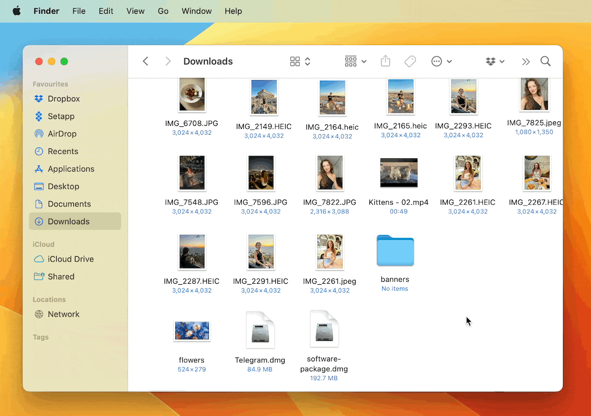 move a file or a folder to different folders