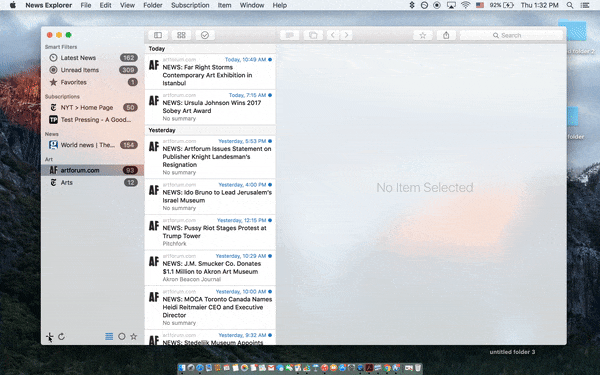 News Explorer A Powerful News Reader For Your Mac