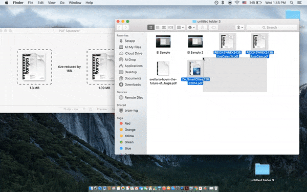 How to reduce PDF file size on a Mac using PDF Squeezer