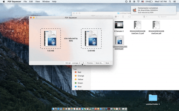 How to reduce PDF file size on a Mac using PDF Squeezer