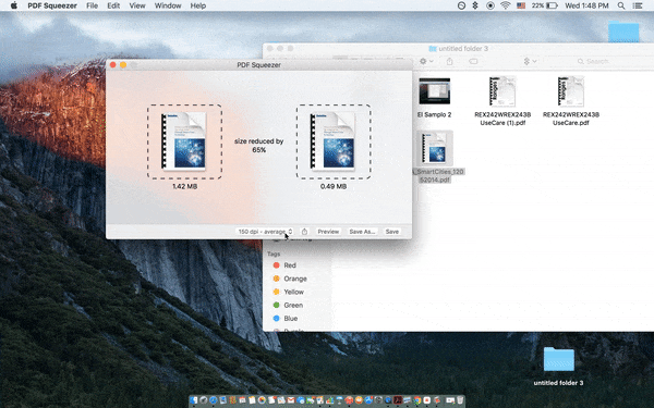 How to reduce PDF file size on a Mac using PDF Squeezer