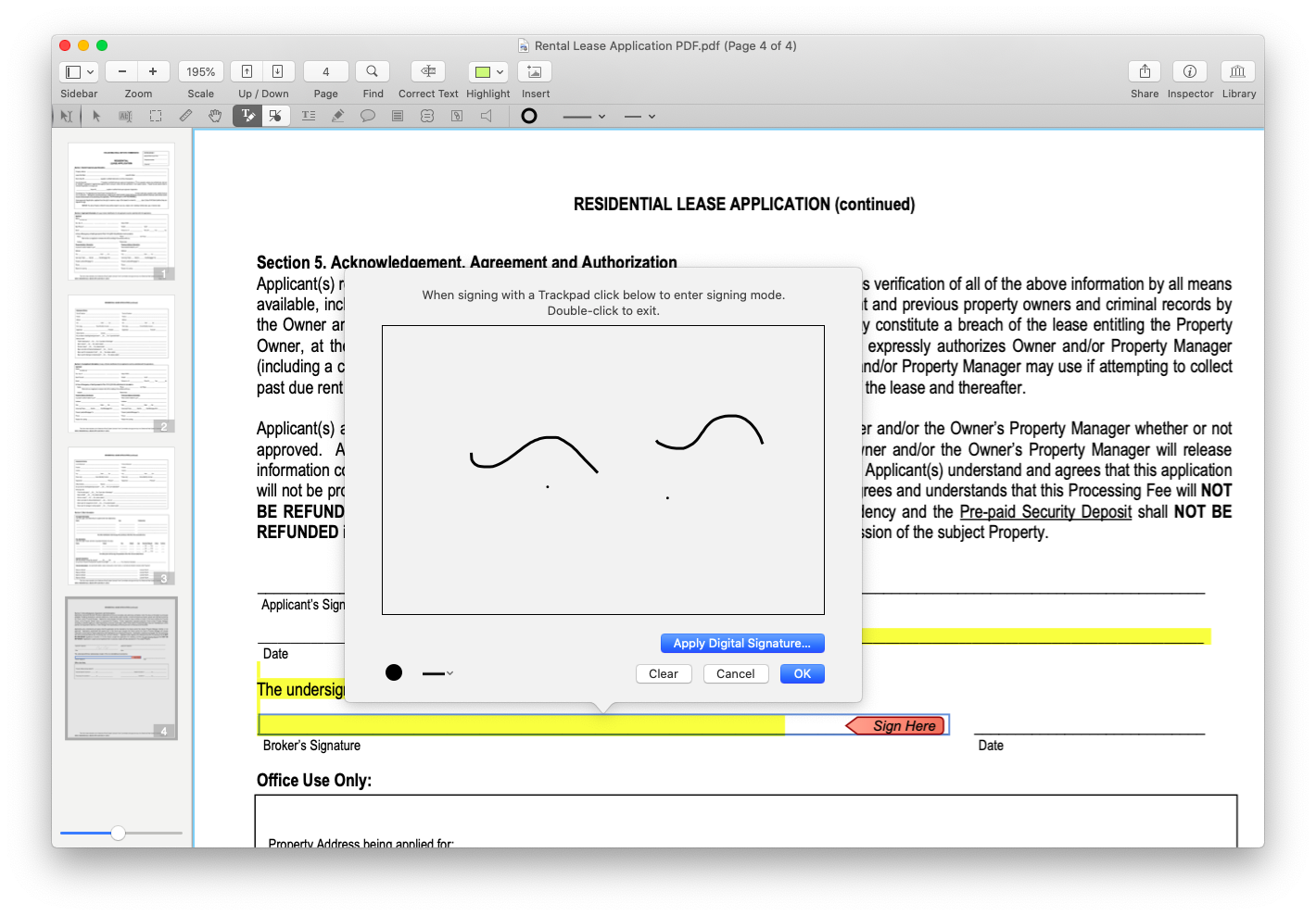how to sign pdf free on mac