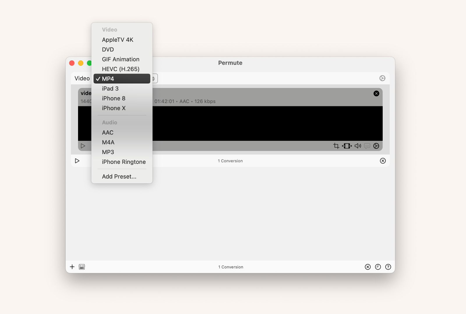 Permute comprimindo vídeo