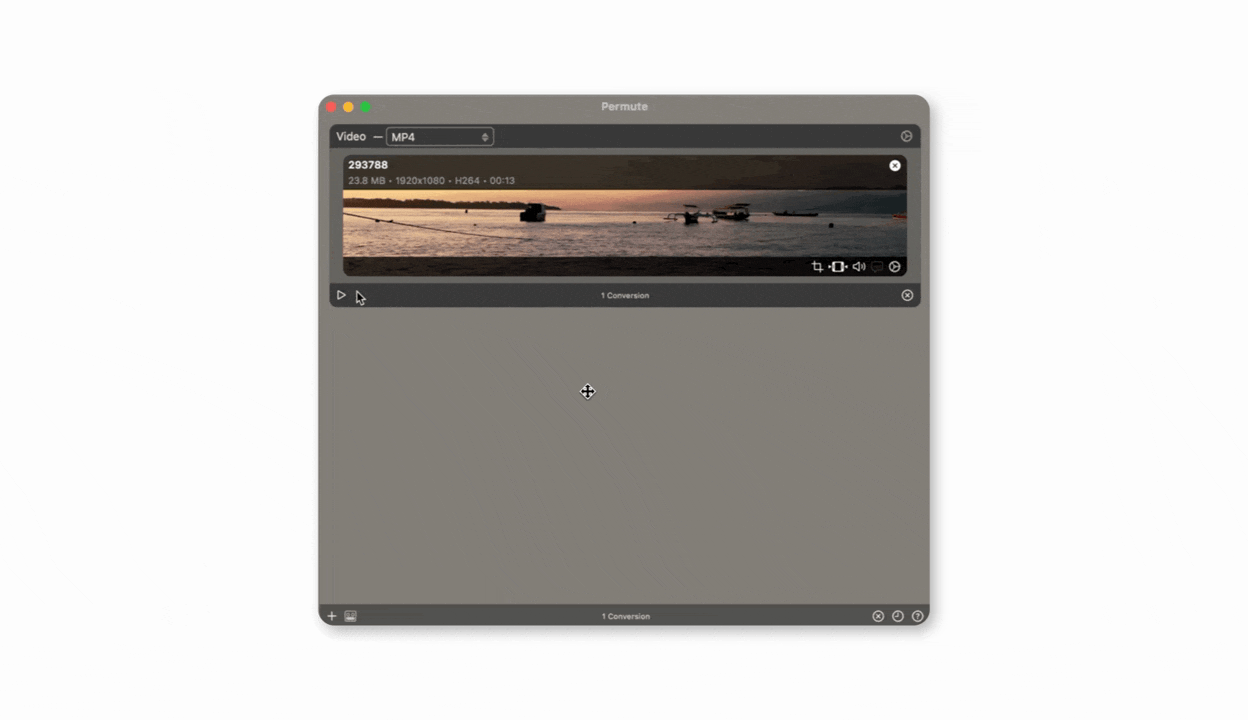 Converting video format with Permute, a media conversion tool available on Setapp.