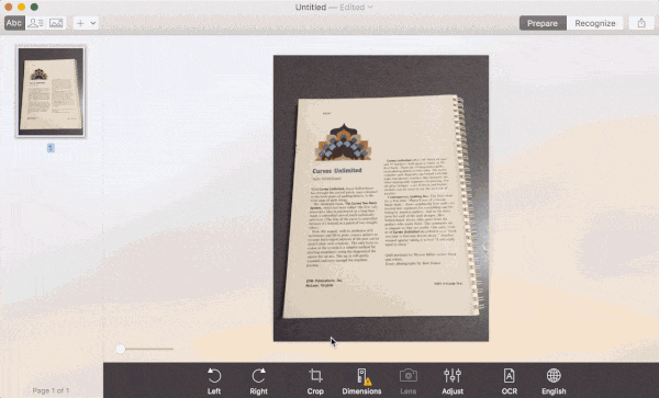 prizmo app that reads picture of document to you