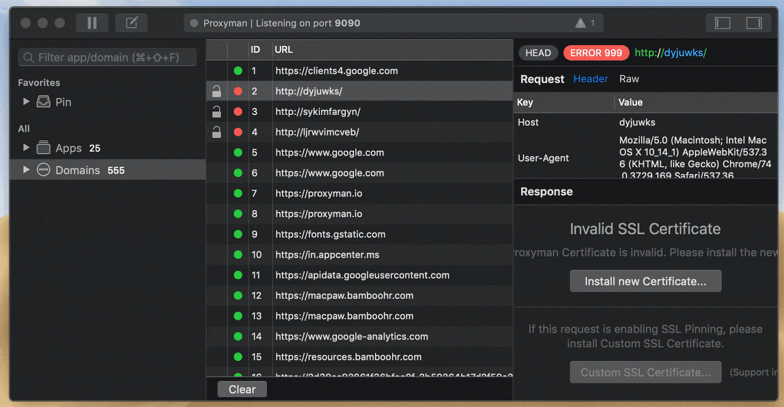 proxyman change response