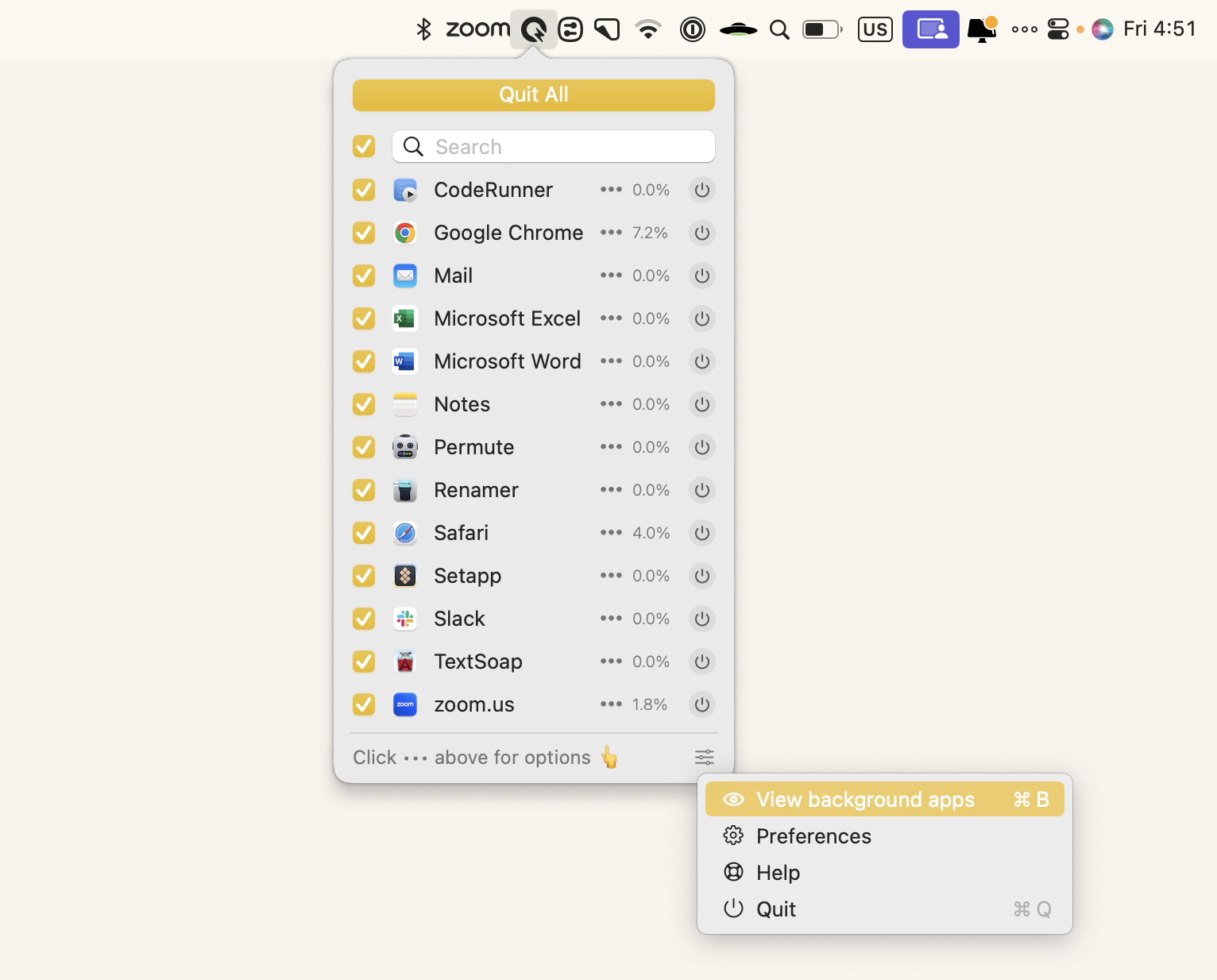 Encerrar processo de segundo plano