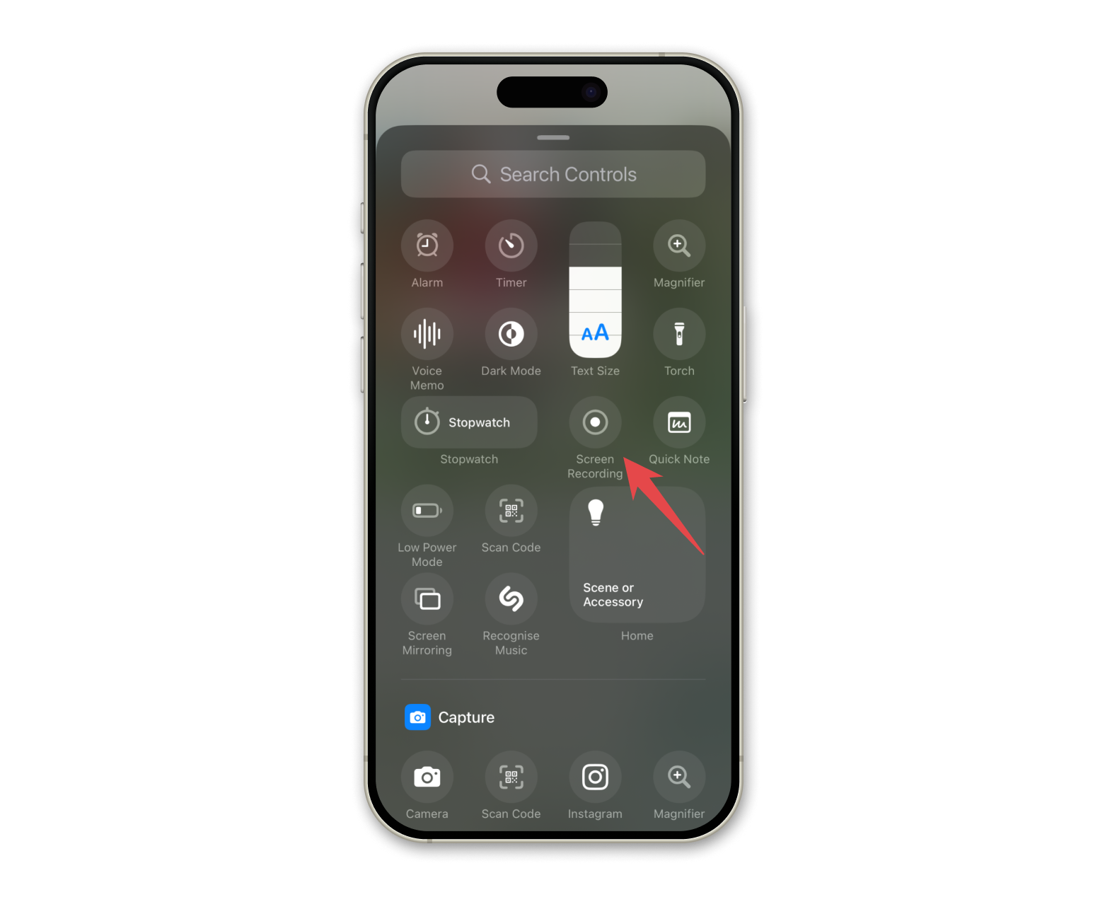 Ativar Gravação de Tela no iPhone