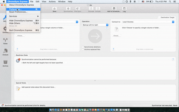 finder keeps failing during chronosync backup